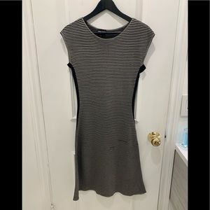 Giorgio Armani grey/black striped dress. Size 38 (XS)